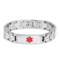 Mens Stainless Medical ID Bracelet 8 Inch